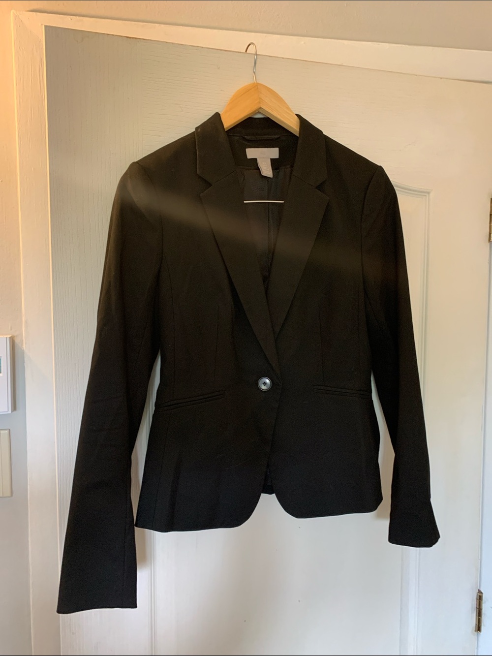 H&M Black Tailored Single-Button Blazer